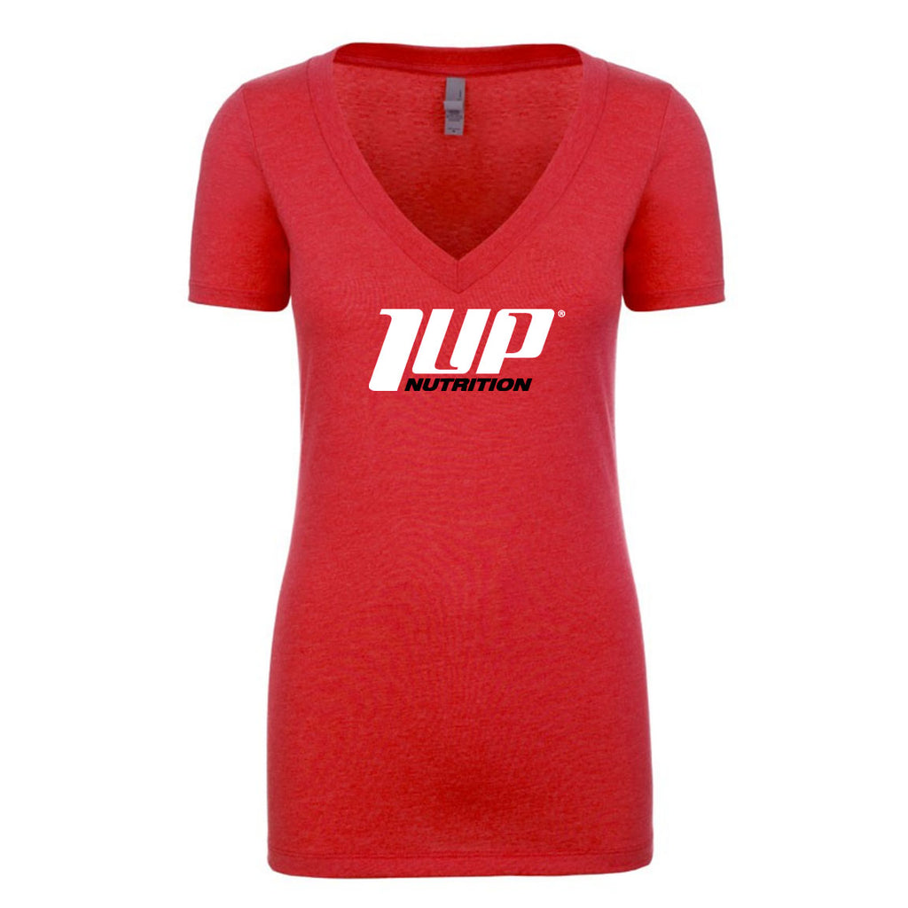 Women's V-Neck T-Shirts "Vintage Red"